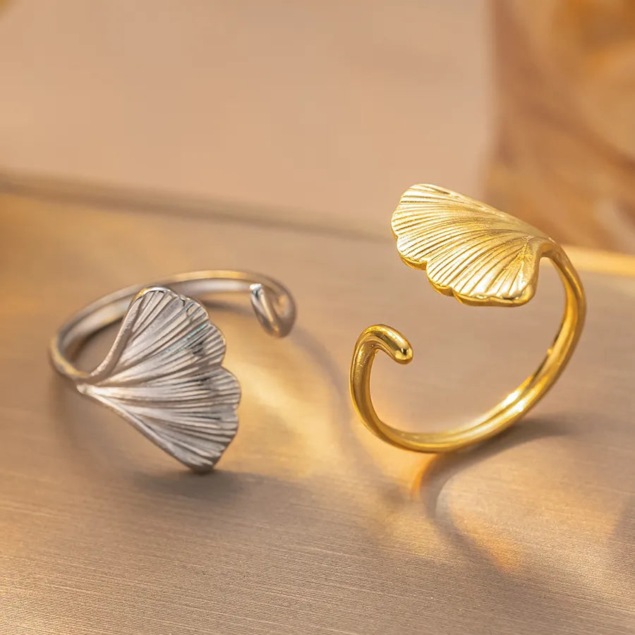 Geometric Titanium Steel Star Ring for Women