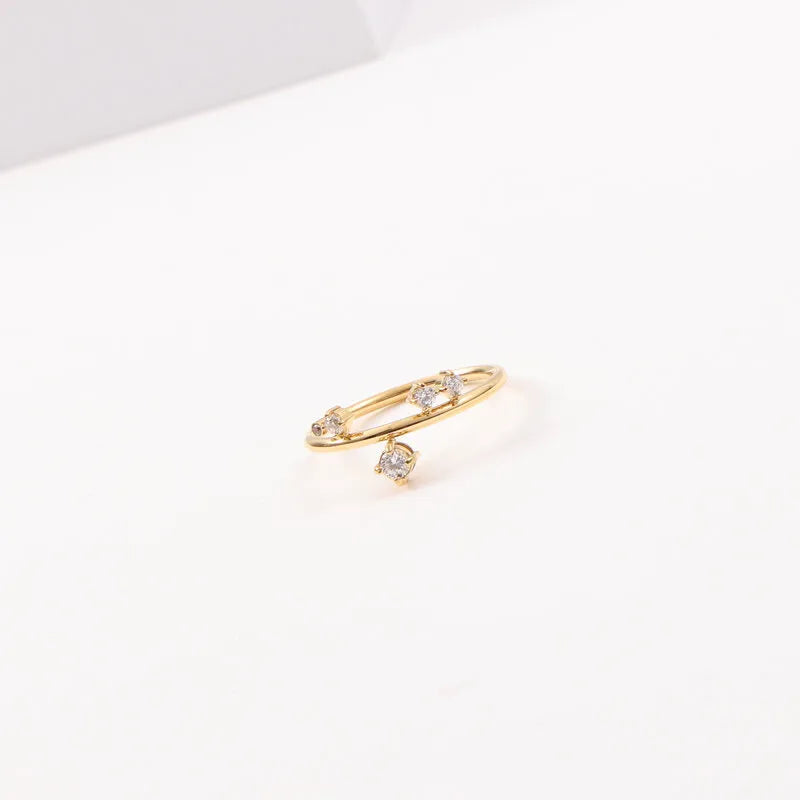 18K Gold Plated Titanium Steel Geometric Ring