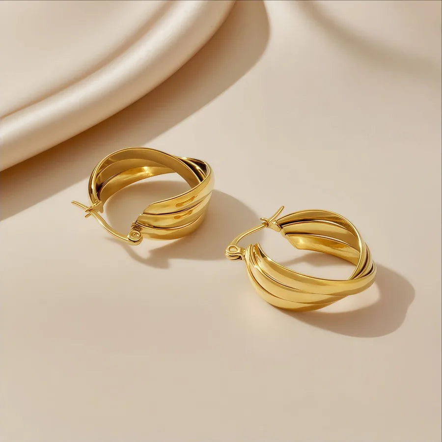 Titanium Steel Geometric U-Shaped Earrings