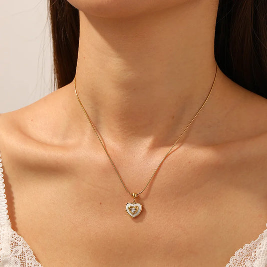 18K Gold Plated Heart Pendant Necklace