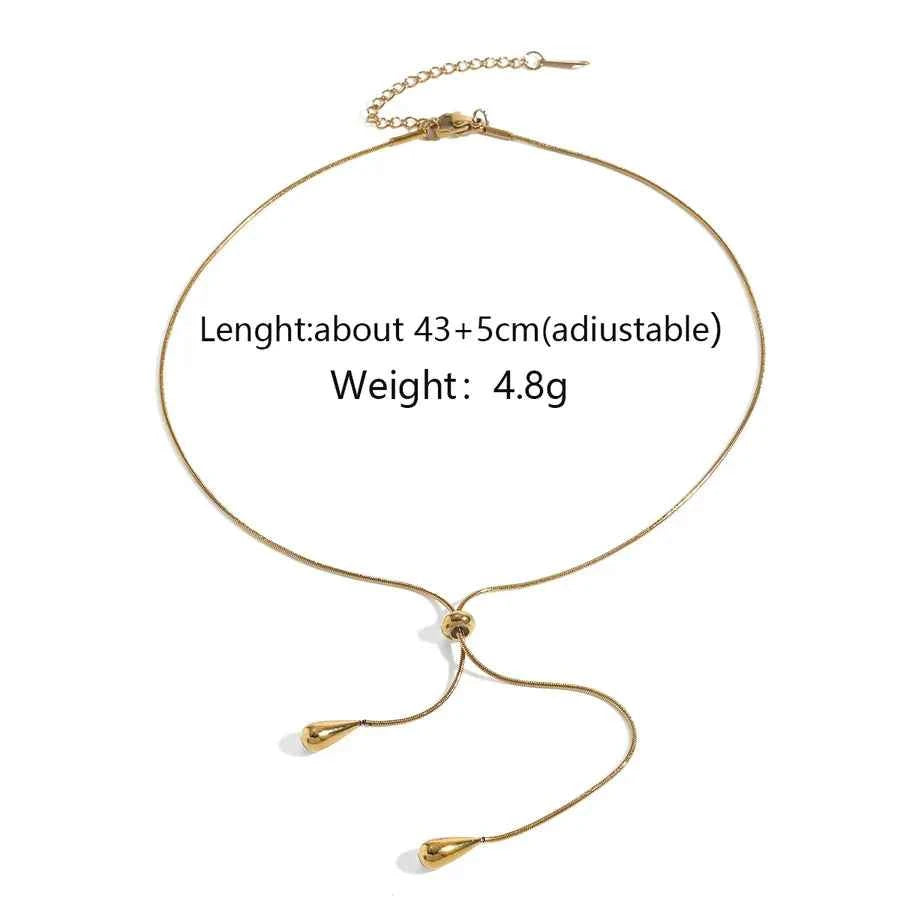 18K Gold Plated Geometric Stainless Steel Necklace