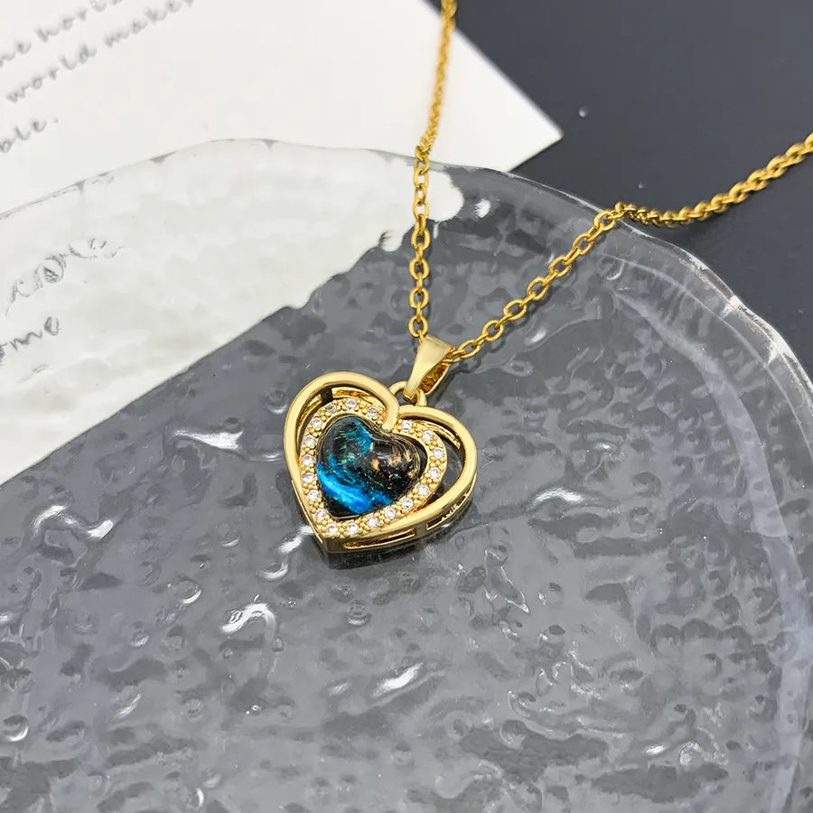 Blue Sky Star Pendant Necklace – Gold Plated XL2251 Heart Planet Necklace Gold