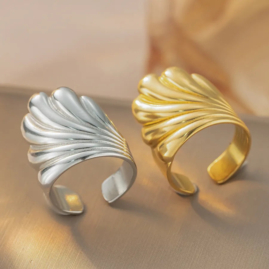 Retro Geometric Titanium Steel Ring