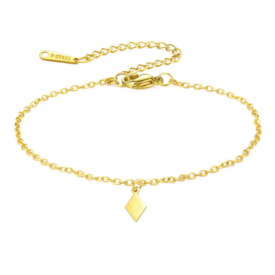 Minimalist Gold Cross Heart Bracelet