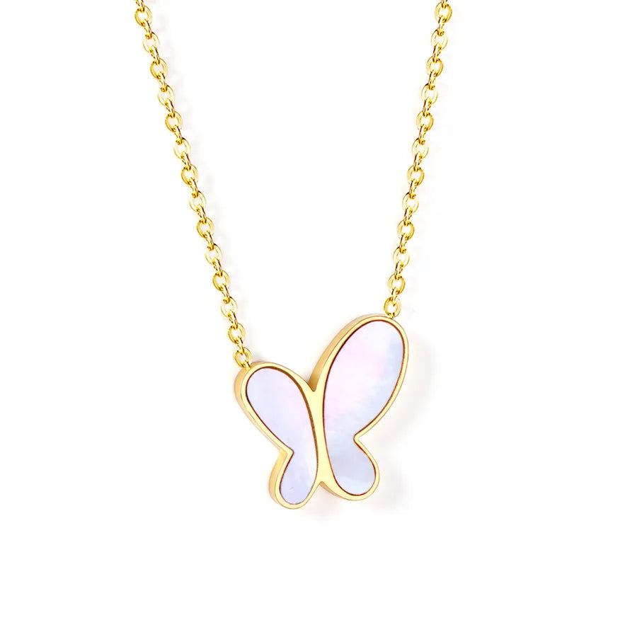 Gold Butterfly Pendant Necklace