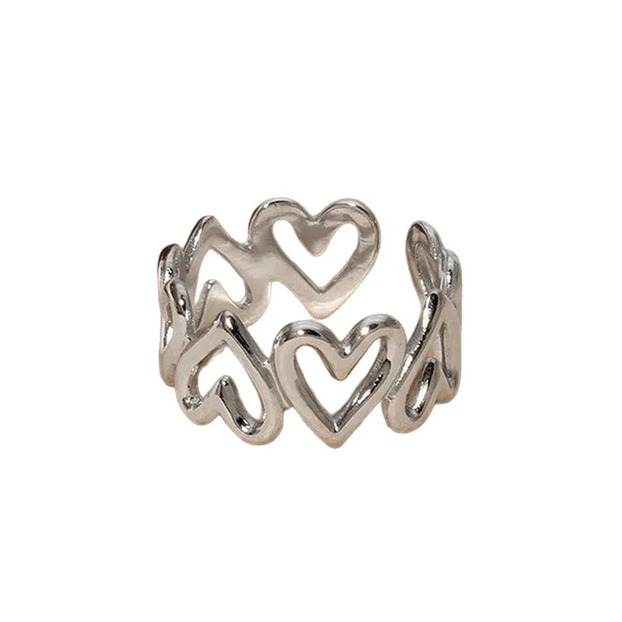 Stainless Steel Geometric Ring Set for Women