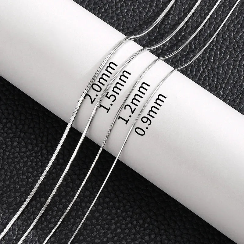 18K Gold Titanium Snake Chain Necklace