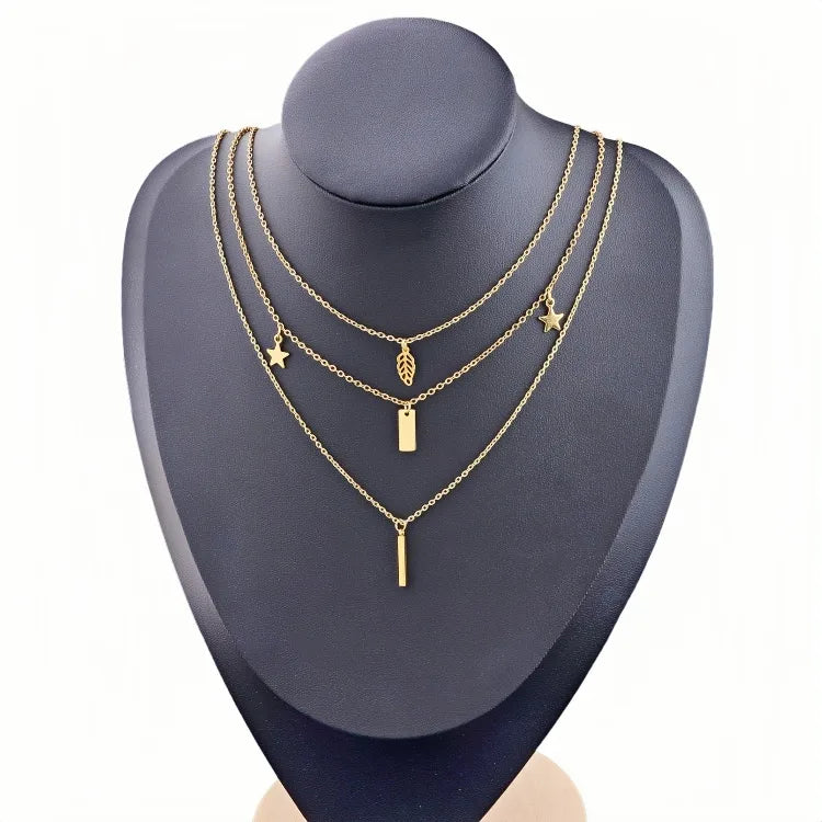 Gold Plated Stainless Steel Pendant Necklace