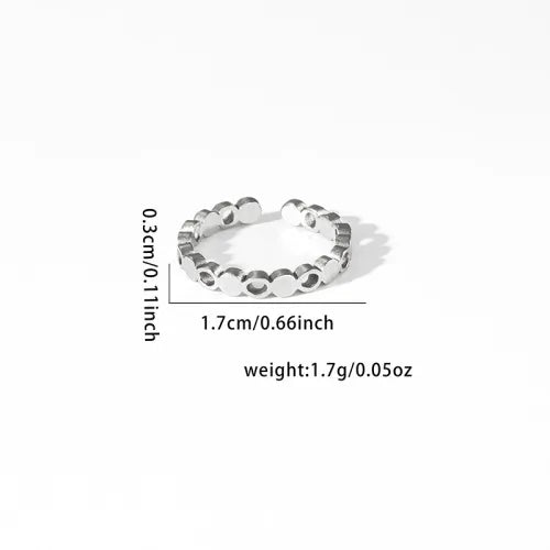 Titanium Steel Fish Tail Ring for Women Adjustable Opening TYR0343