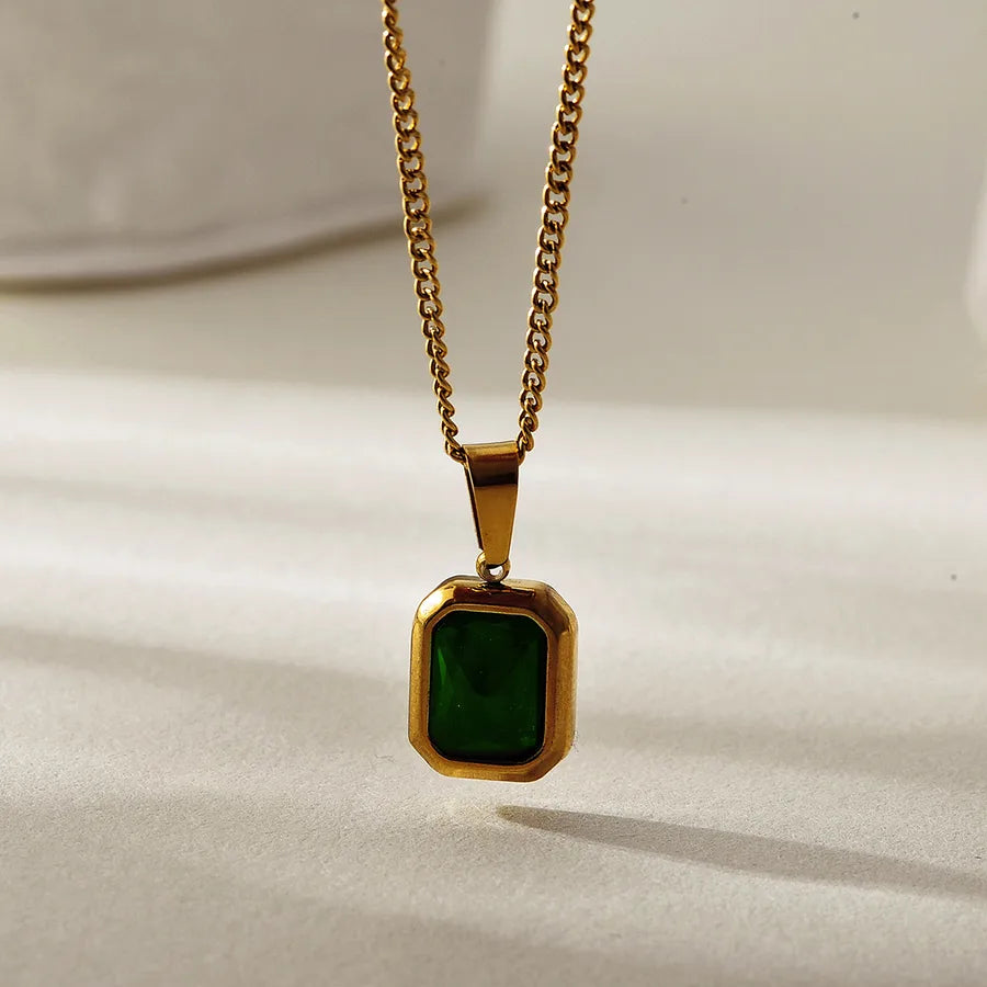 18K Gold PVD Geometric Stainless Steel Necklace