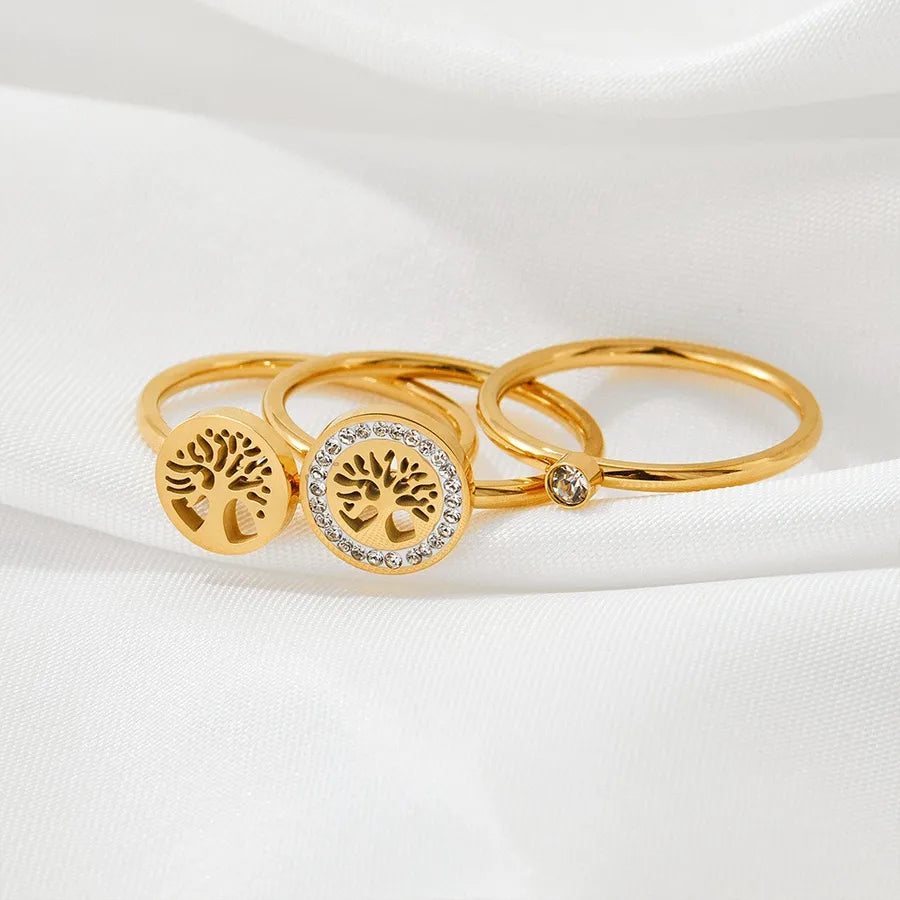 Tree of Life Stainless Steel Ring for Women
