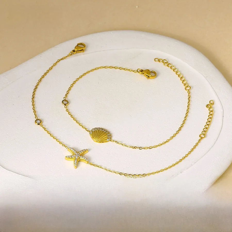 White Star Ocean Bracelet – Titanium Steel & Zircon