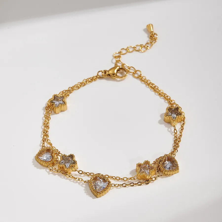 18K Gold Double-Layer Stainless Steel Bracelet