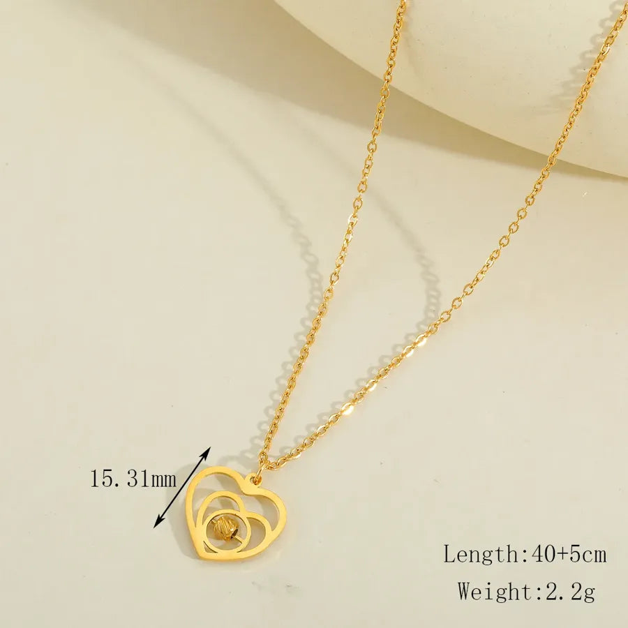 18K Gold Plated Heart Pendant Necklace