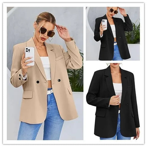 Slim Fit Open Collar Blazer for Women