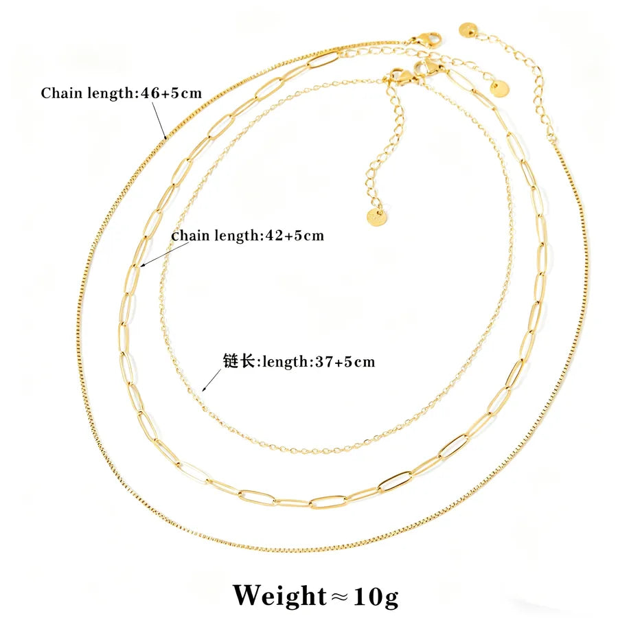 Minimalist Gold-Plated Stainless Steel Necklace