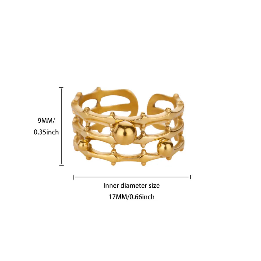 Elegant Geometric Open Ring in 18K Gold JZ8174G