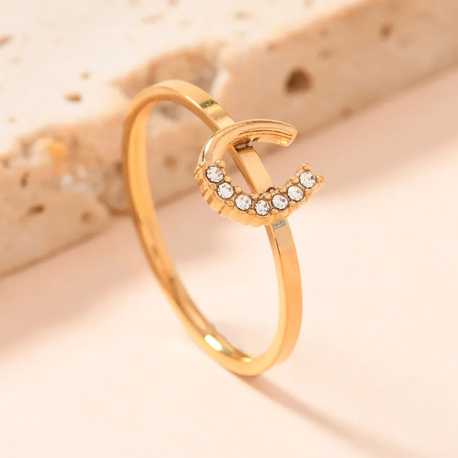 Women's Gold Plated Titanium Steel Ring