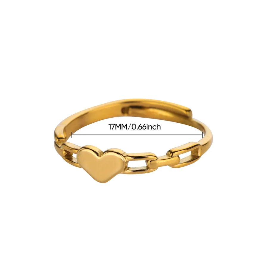 Gold MAMA Heart Ring – Stainless Steel Average Size Gold 2