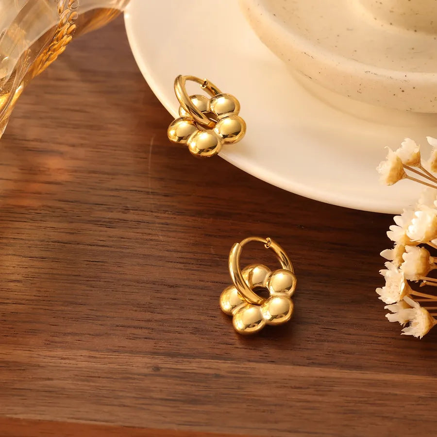 18K Gold Plated Heart Earrings – Vintage Style