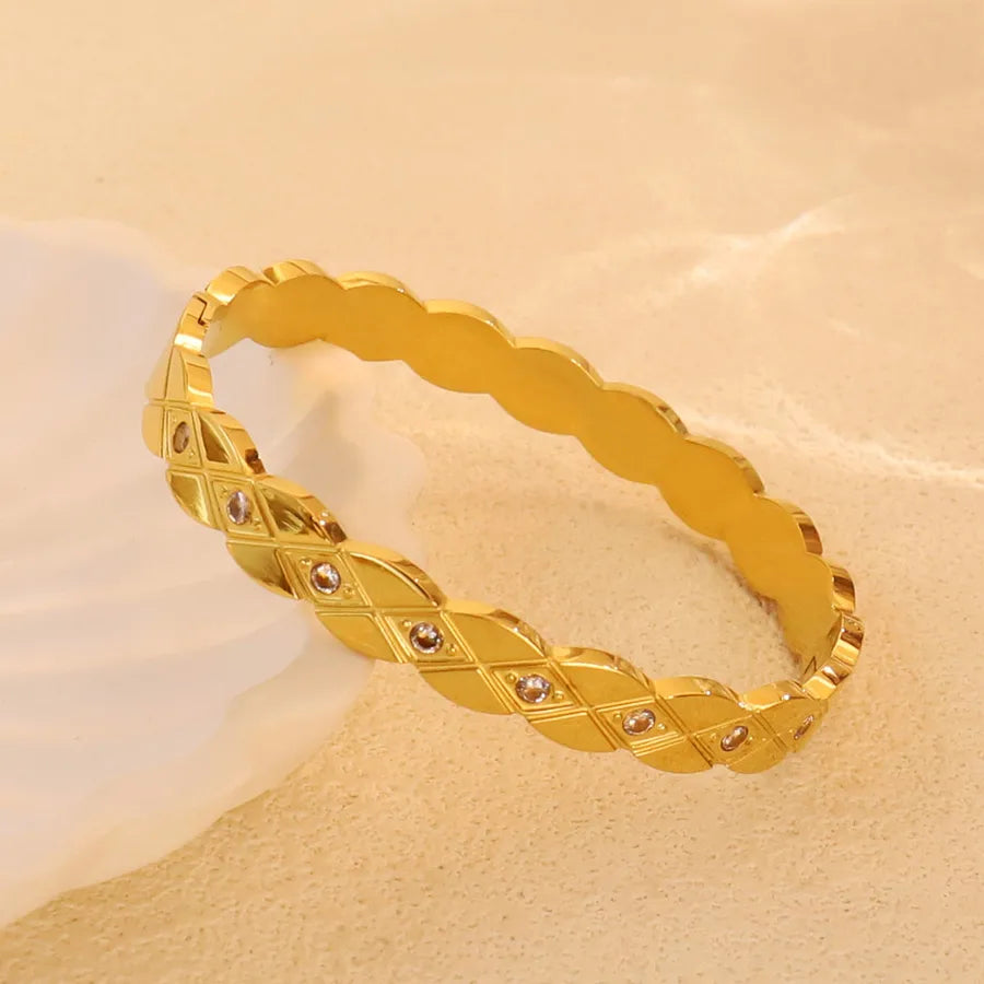18K Gold Plated Star & Snake Stainless Steel Bracelet Average Size Gold Style 11
