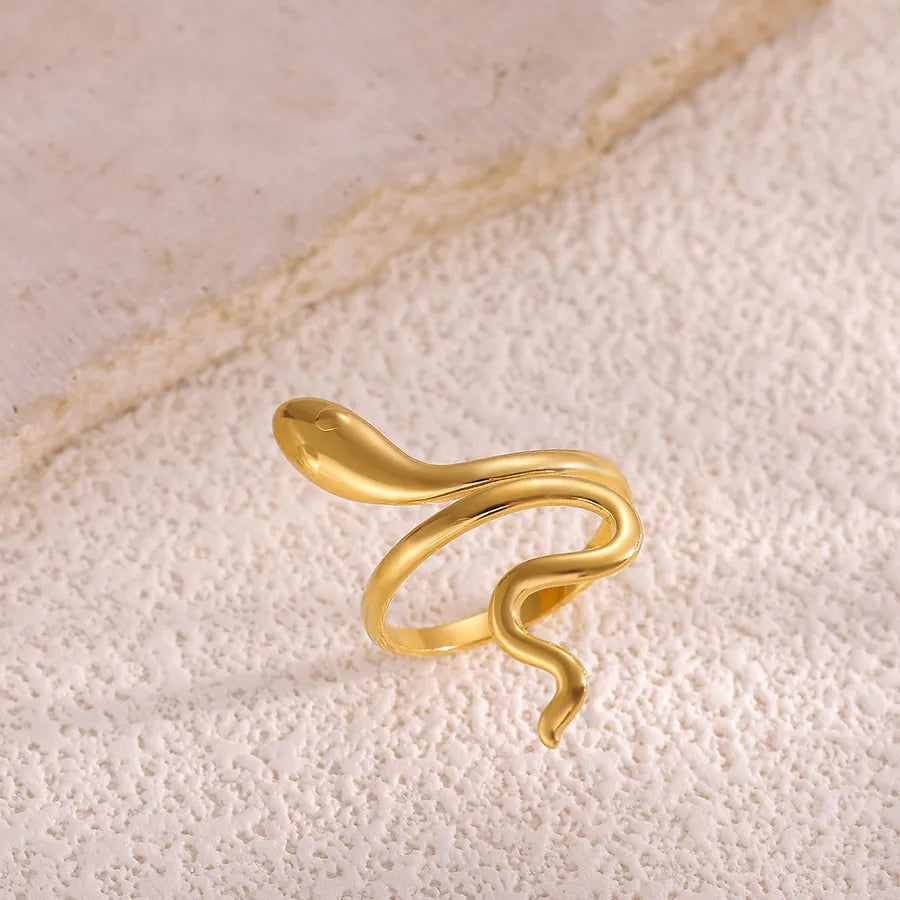 Retro Gold Zircon Flower Ring for Women