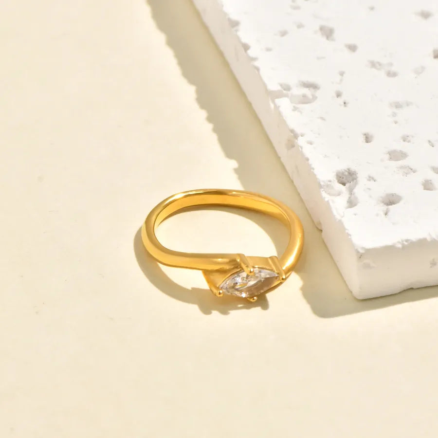 Gold Plated Irregular Heart Shell Ring 5772901