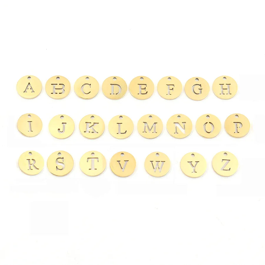 Gold Plated Stainless Steel Initial Heart Bracelet