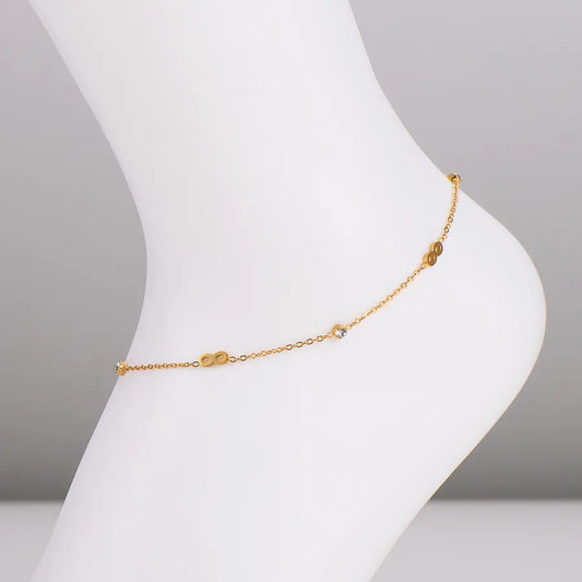 Gold Infinity Anklet – 18K Stainless Steel