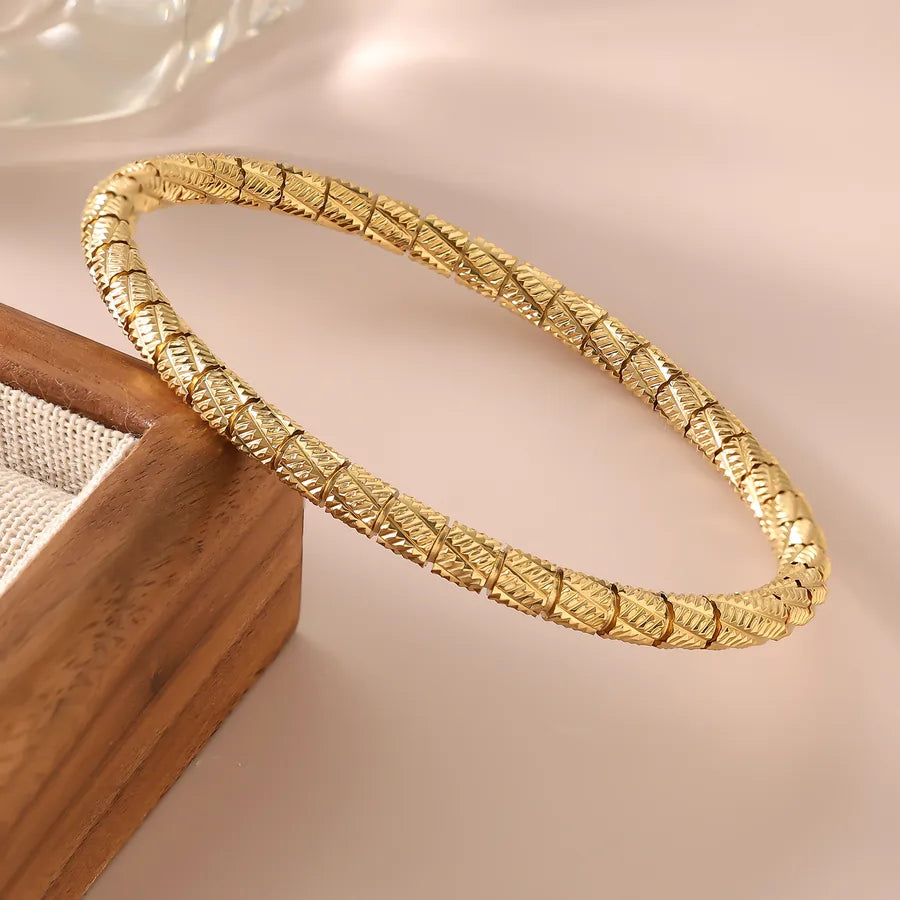18K Gold Plated Geometric Stainless Steel Bracelet 1