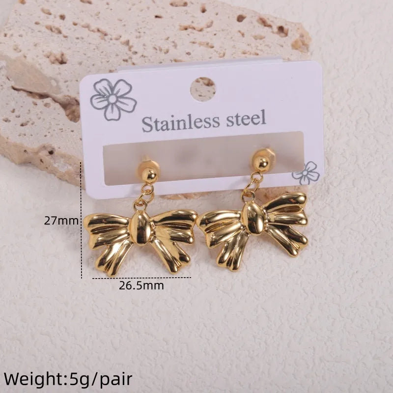 Gold Starfish Shell Drop Earrings