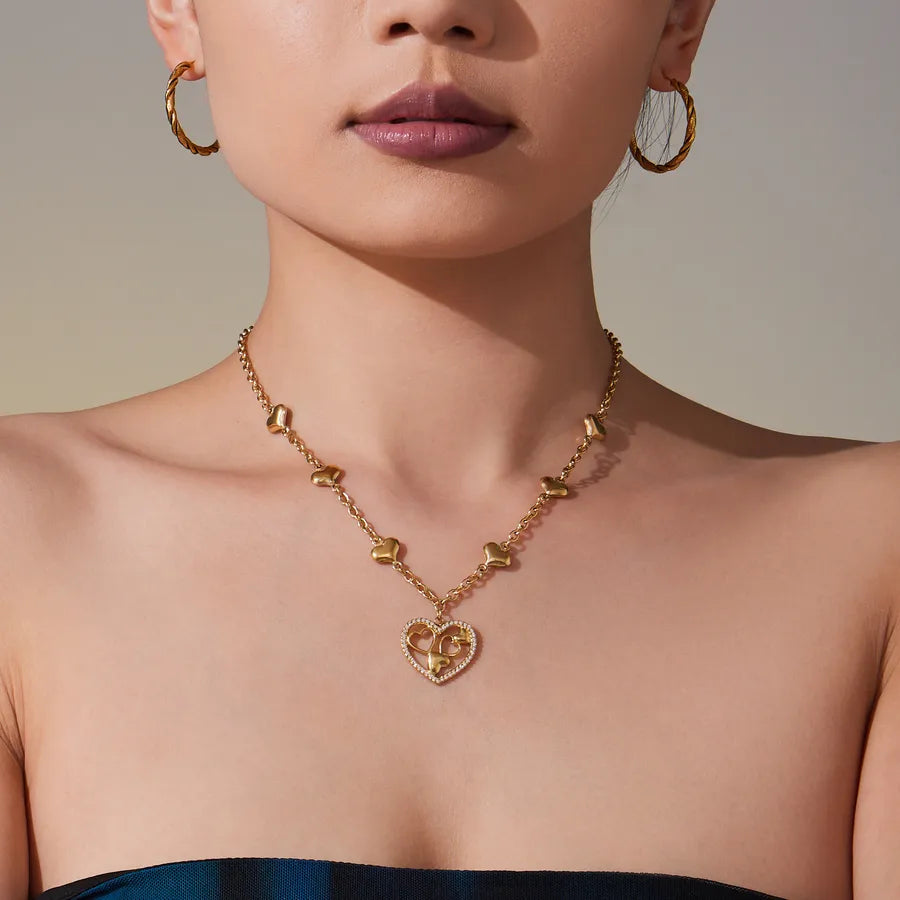 18K Gold PVD Geometric Stainless Steel Necklace