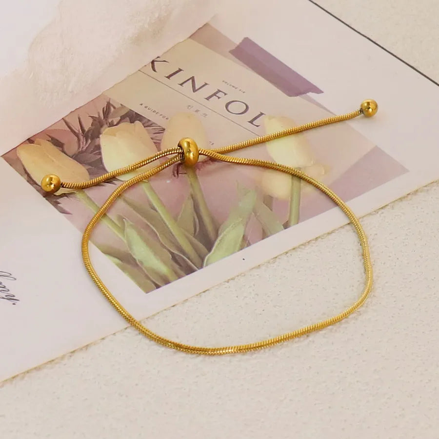 Gold Plated Stainless Steel Asymmetric Bracelet Average Size Gold Style 56