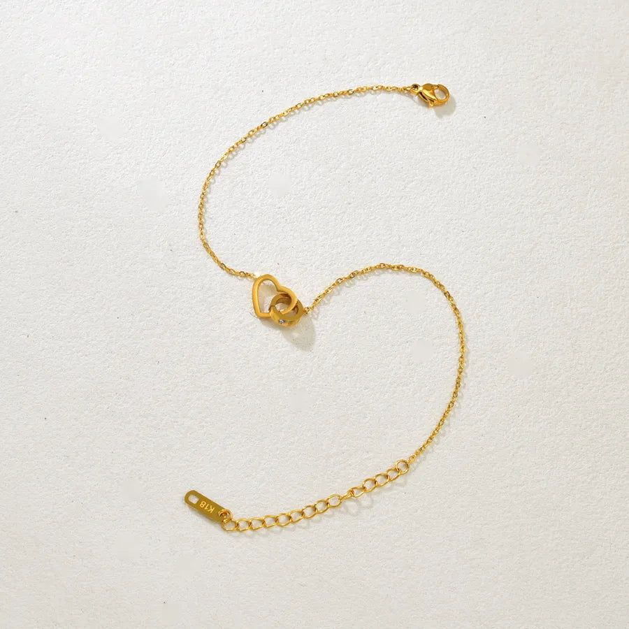 Gold Heart Anklet for Women – Stainless Steel