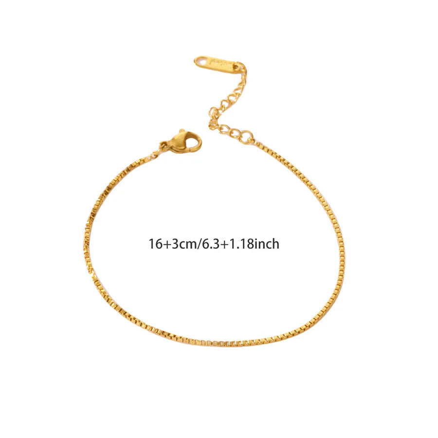 Gold Plated Figaro Chain Bracelet for Women G1897 18k