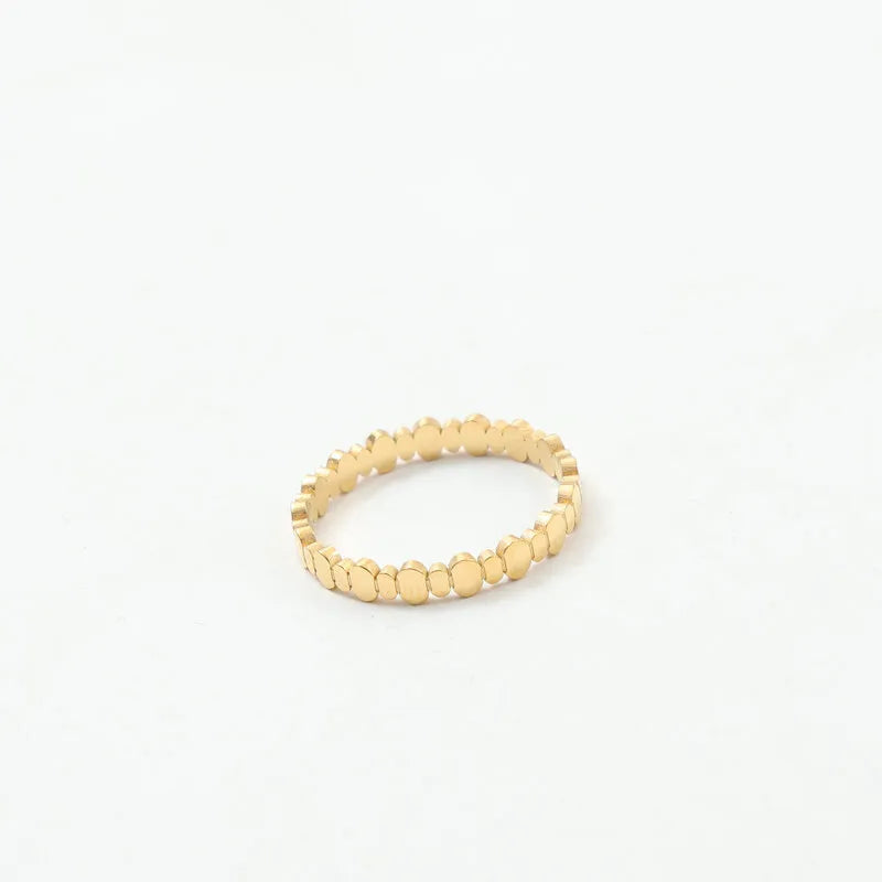 18K Gold Plated Geometric Titanium Steel Ring