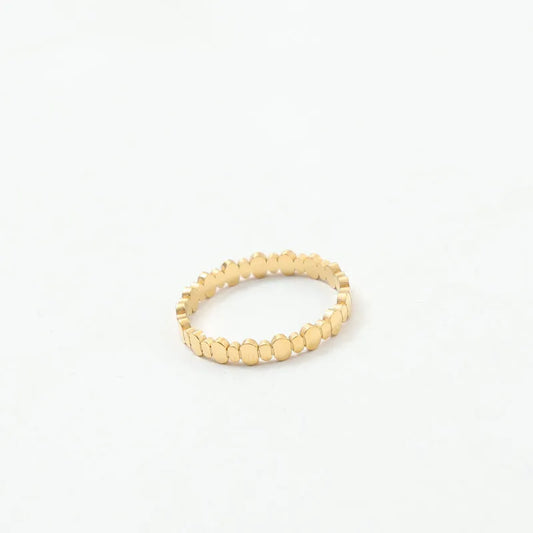 18K Gold Plated Geometric Titanium Steel Ring