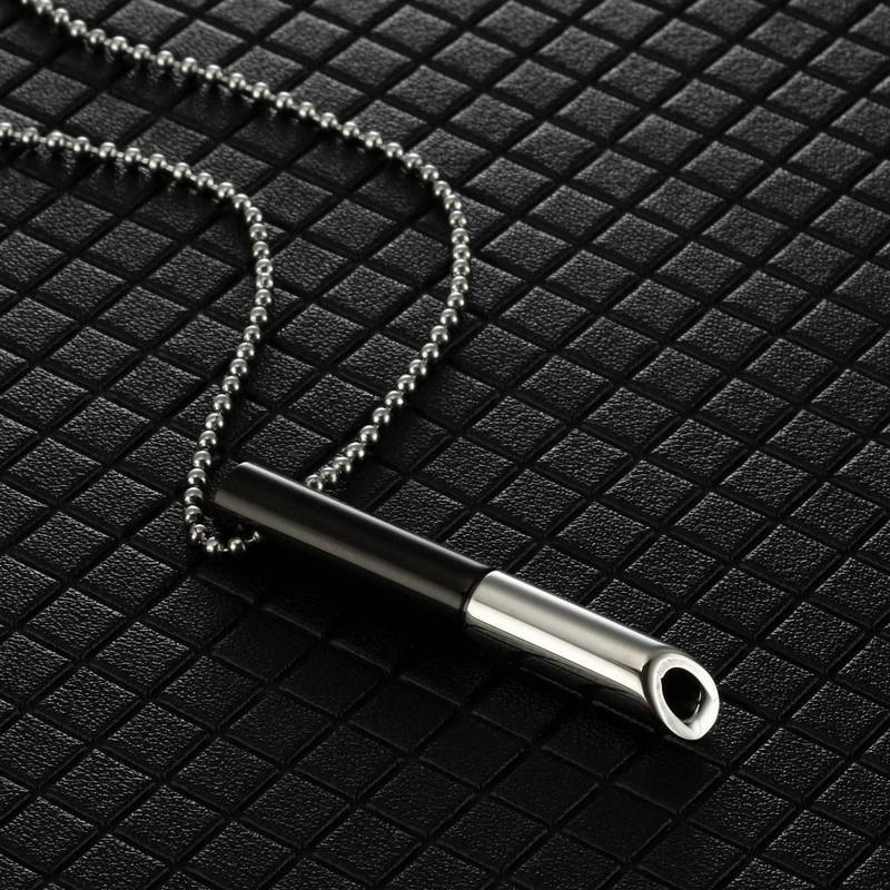 Stainless Steel Breathwork Pendant Necklace