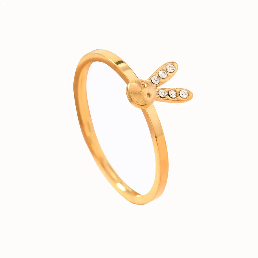 Women's Gold Plated Titanium Steel Ring