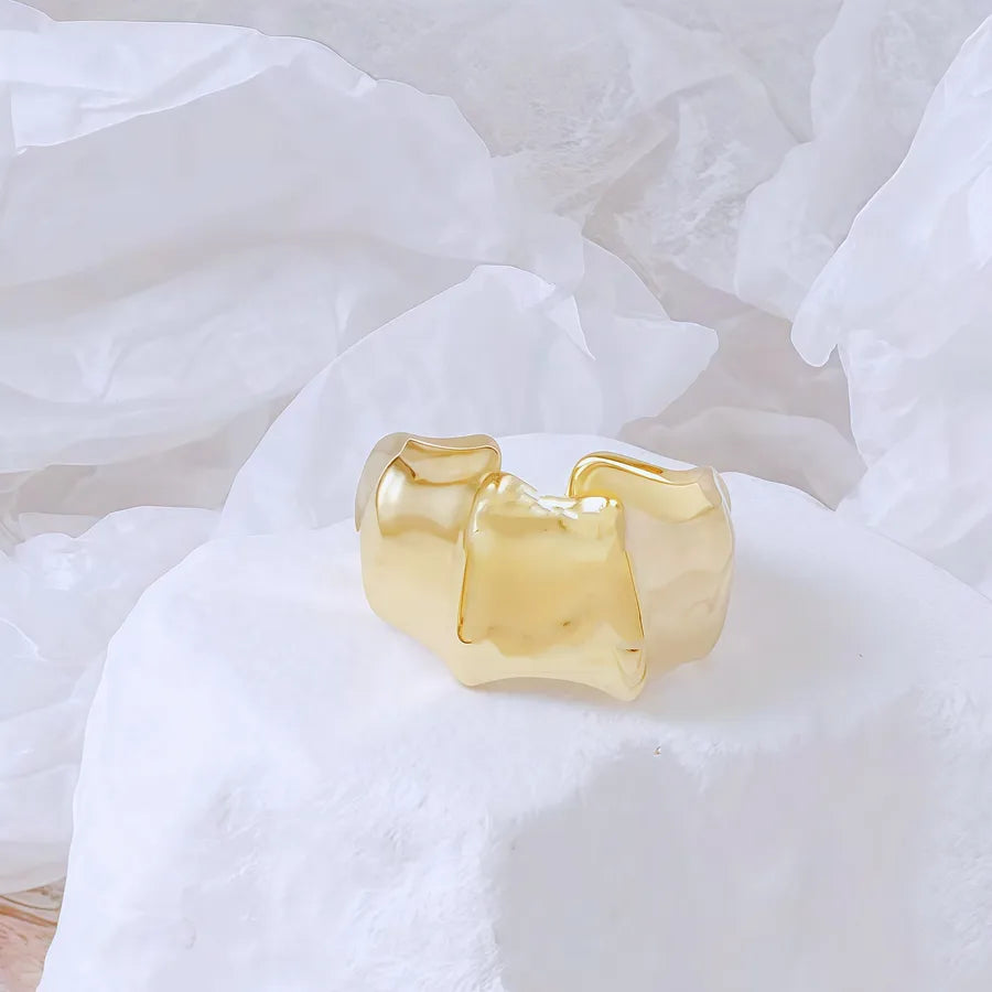 Gold Bamboo Titanium Steel Open Ring Adjustable Opening Golden Hydraulic J65