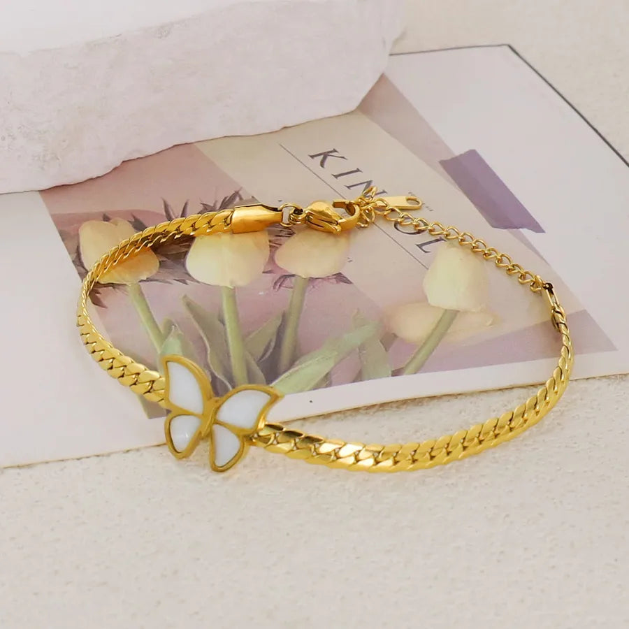 Gold Plated Stainless Steel Asymmetric Bracelet Average Size Gold Style 31