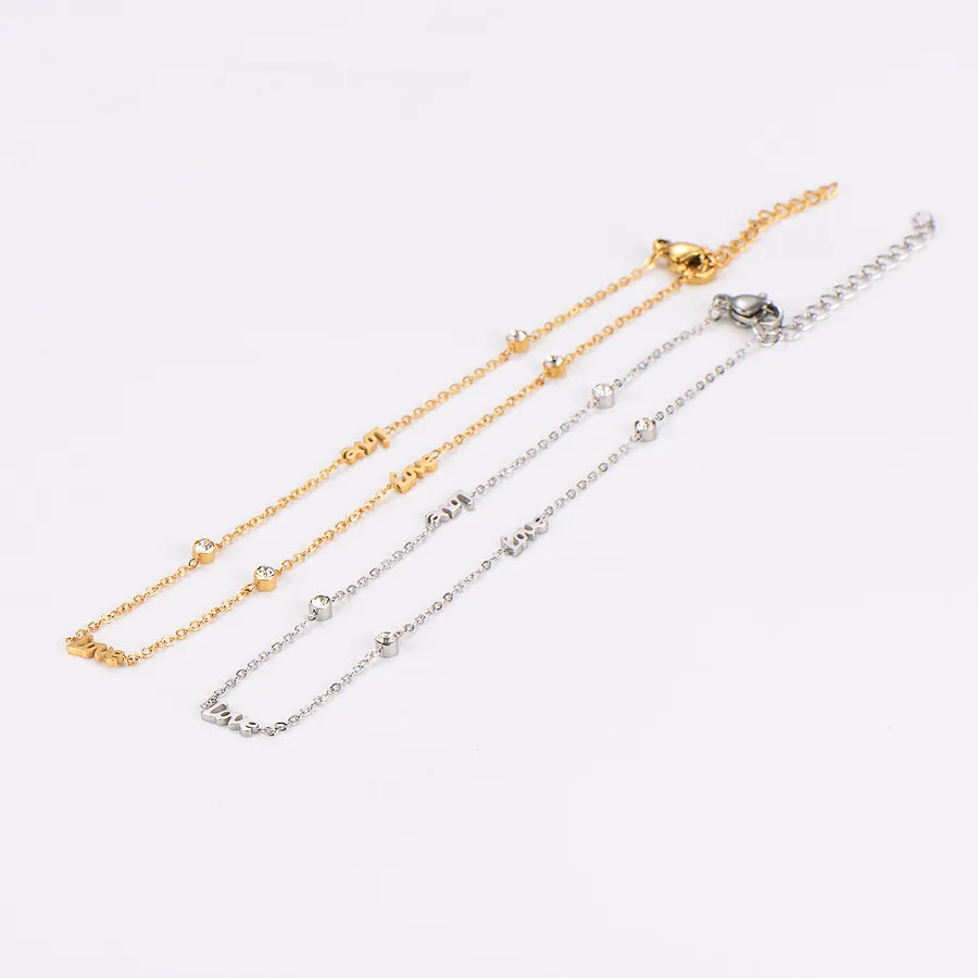18K Gold-Plated Love Anklet for Women