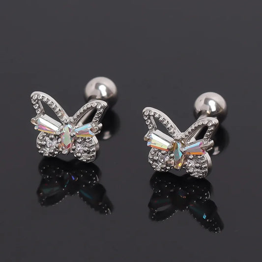 Gold Butterfly Knot Stainless Steel Earrings