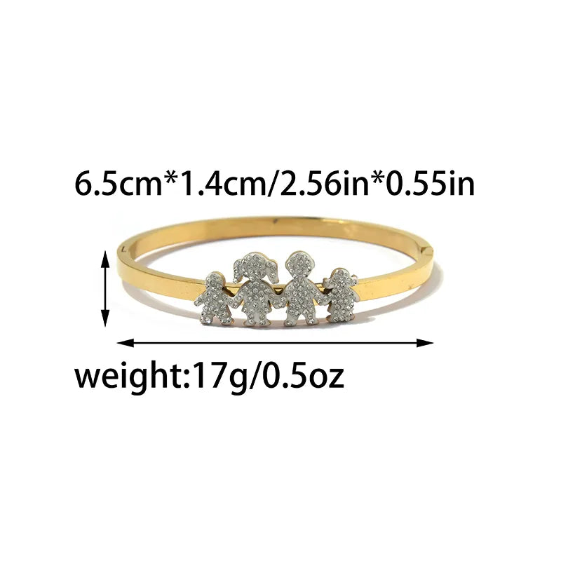 Gold Plated Stainless Steel Hollow Bangle Bracelet B0031-02