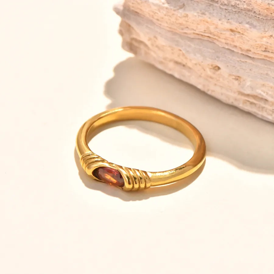 Gold Plated Irregular Heart Wave Ring