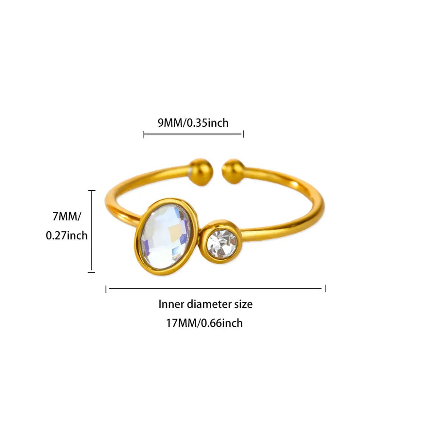 Boho Floral 18K Gold Open Ring for Women 5