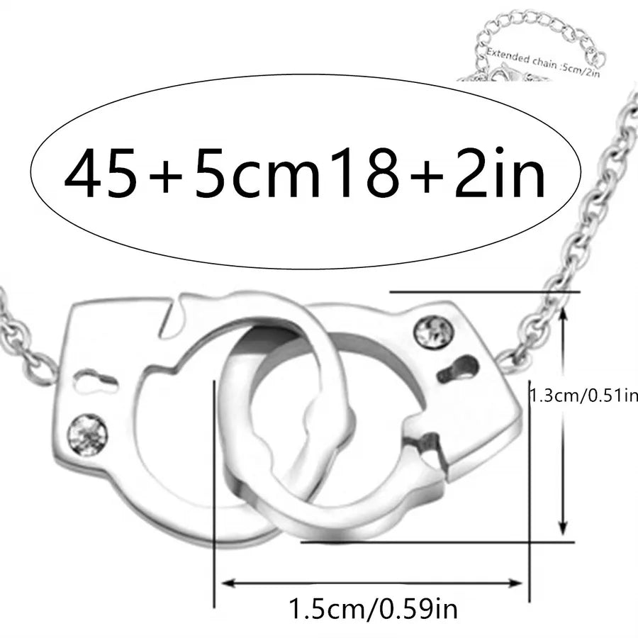 Infinity Love Handcuff Necklace – Rose Gold & Silver