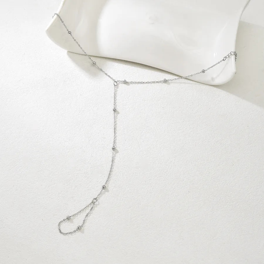 Gold Stainless Steel Finger Chain Bracelet