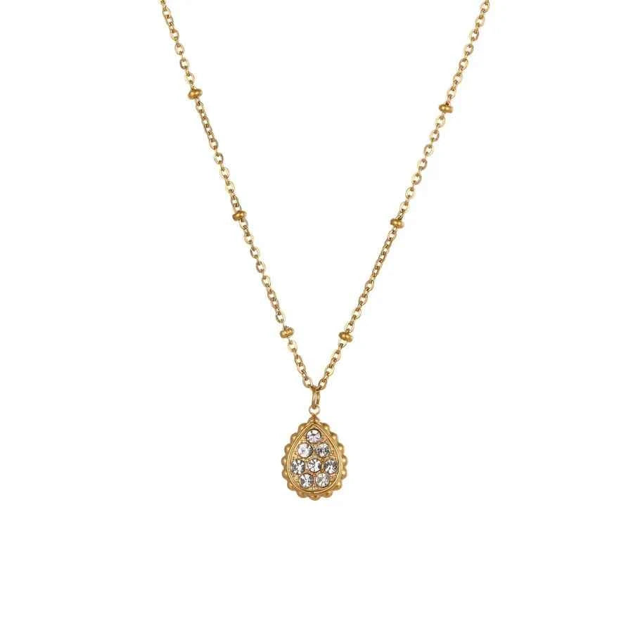 Gold Star & Moon Pendant Necklace