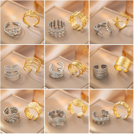 Adjustable Titanium Steel Fashion Ring